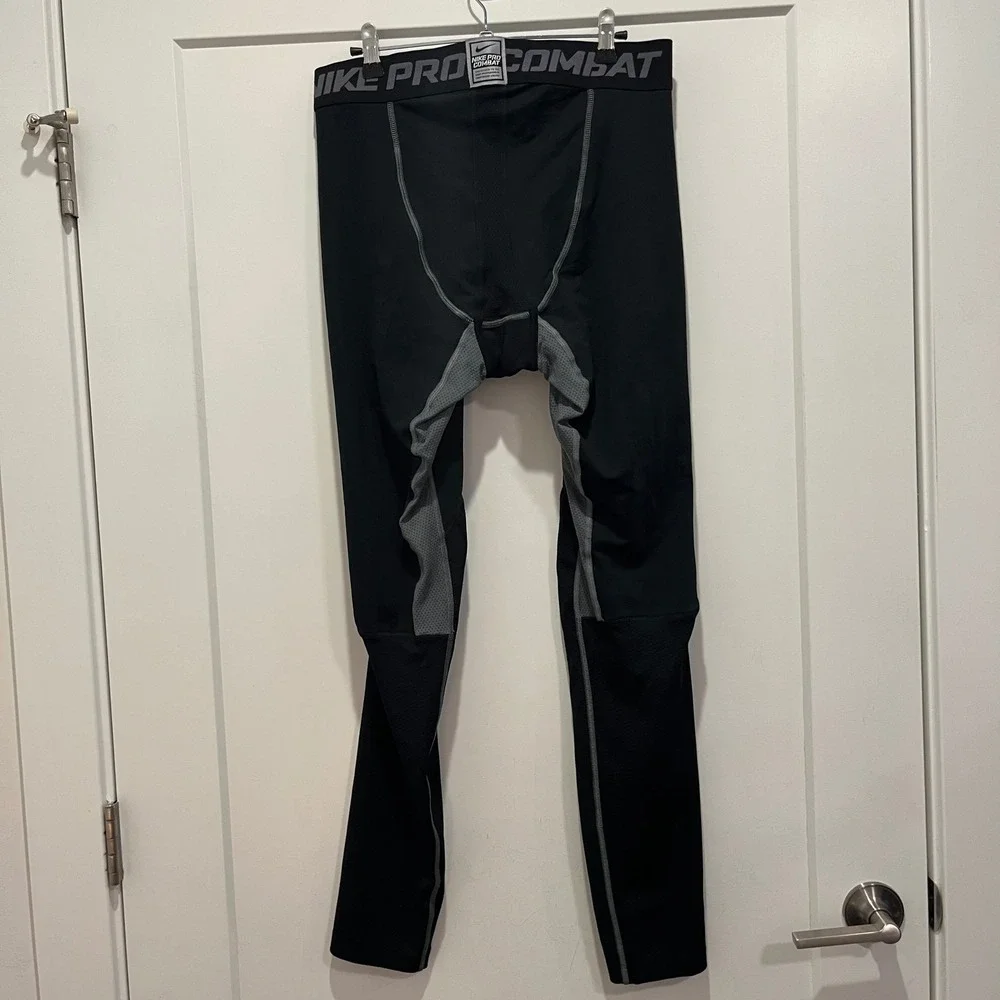 Nike Pro Combat Hyperwarm Dri-FIT Compression Tights Mens XXL Black Grey